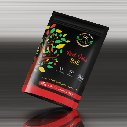 Red Vein Bali Kratom Capsules 500g.