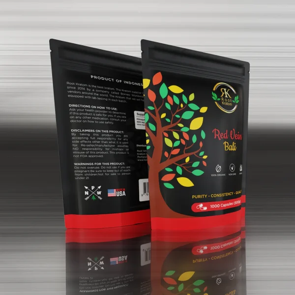 Red Vein Bali Kratom Capsules - Image 3