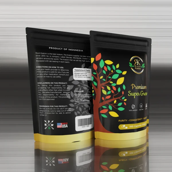 Premium Super Green Kratom Capsules - Image 2