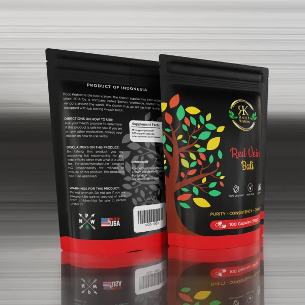 Red Vein Bali Kratom Capsules - Image 3