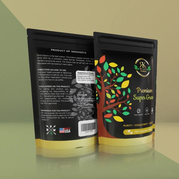 Premium Super Green Kratom Capsules - Image 3
