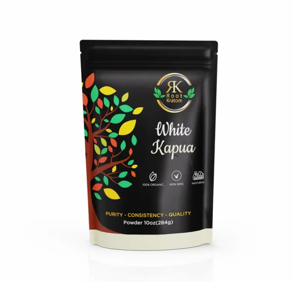 Root Kratom White Kapua Kratom Powder 10oz – Organic White Vein, Lab-Tested, Energy Support