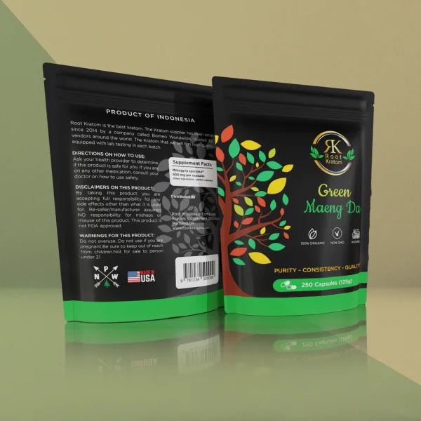 Green Maeng Da Kratom Capsules - Image 2