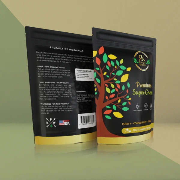 Premium Super Green Kratom Capsules - Image 2