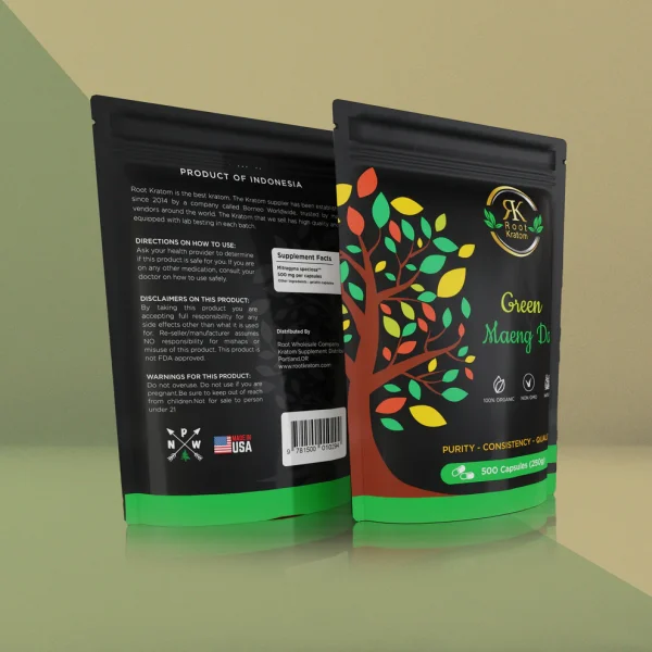 Green Maeng Da Kratom Capsules - Image 3