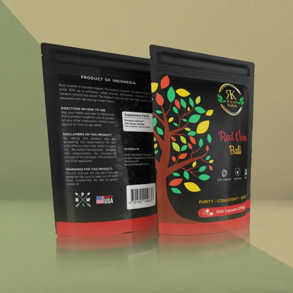 Red Vein Bali Kratom Capsules - Image 2