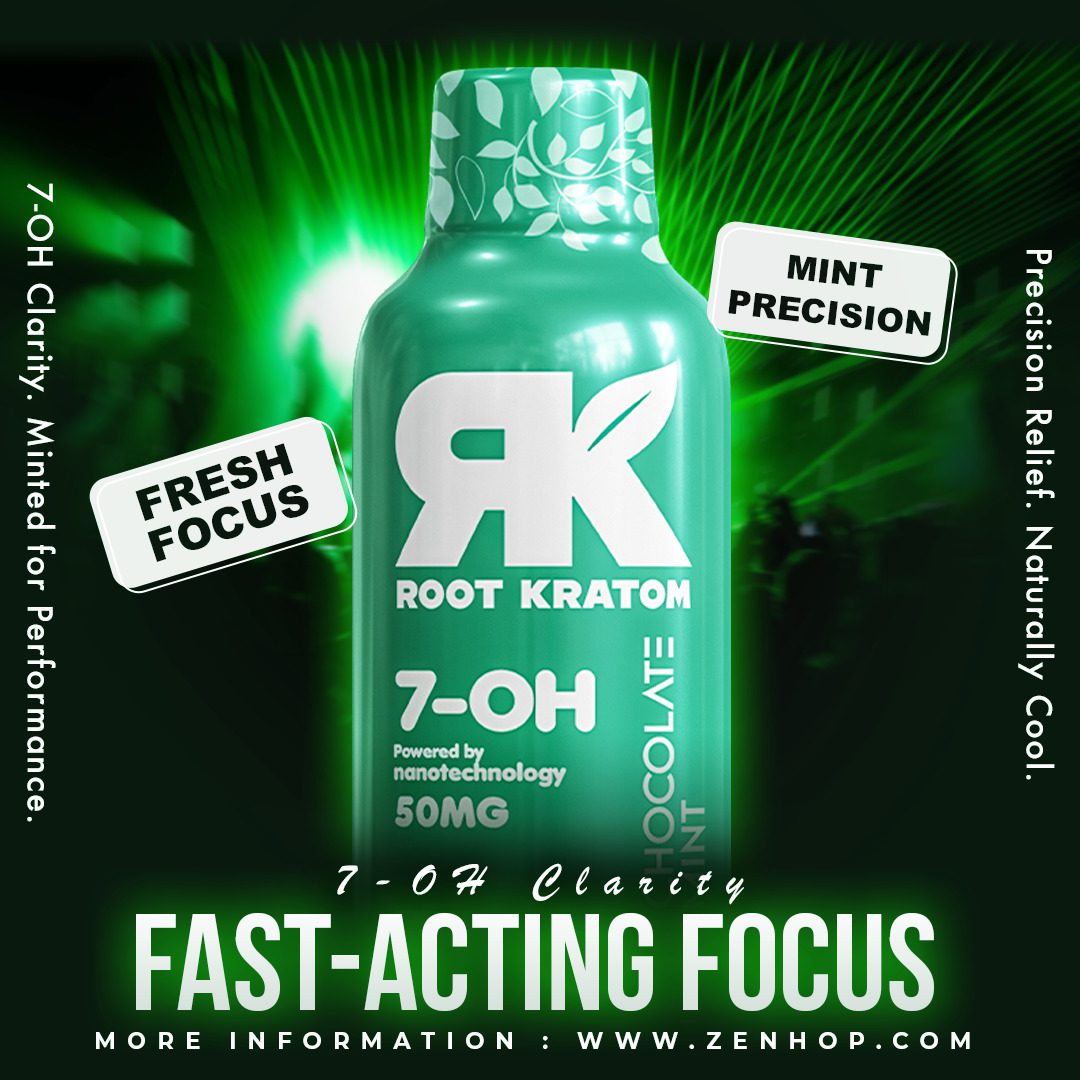 Root Kratom 7-OH Chocolate Mint Liquid Shot – Smooth nano delivery for fast clarity and performance | Portland, Oregon brand