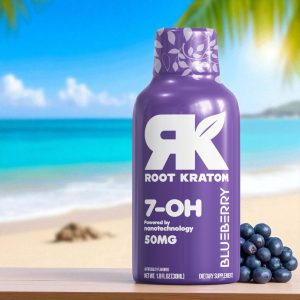 Root Chocolate Mint 7-OH Shot – Fast-acting kratom extract for energy, focus, and relief.