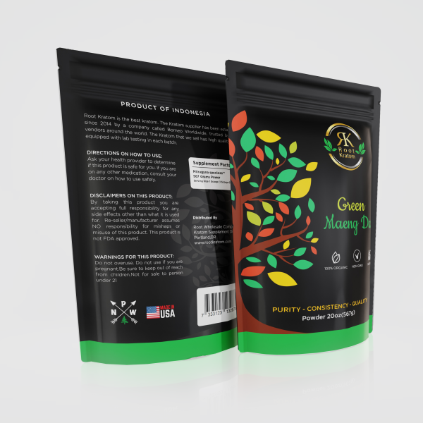 Root Kratom Green Maeng Da Powder 20oz – Lab-Tested Organic Kratom