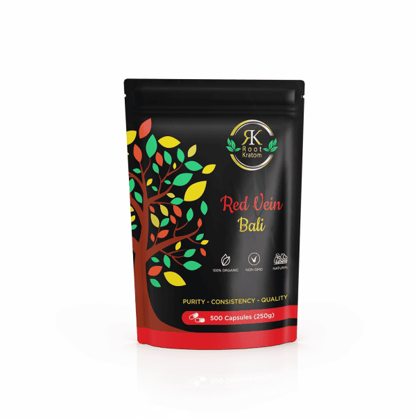 Root Kratom | Red Vein Bali – Calming Kratom Capsules for Relaxation & Relief | 500 Count