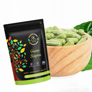 Root Kratom Green Kapua capsules 100 count, lab-tested botanical kratom capsules for daily wellness