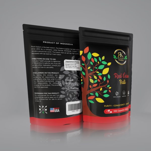 Root Kratom Red Vein Capsules – 100 Count | Lab-Tested Herbal Supplement for Relaxation, Mood & Natural Relief