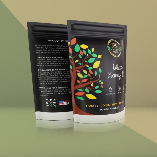 Root Kratom White Maeng Da Kratom Powder 4oz – Organic White Vein, Lab-Tested, High Potency