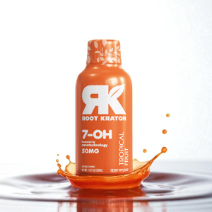 Root Kratom 7-OH Tropical Fruit Liquid Shot – Botanical nano-fuel for clean energy and balance | Made in Portland, Oregon