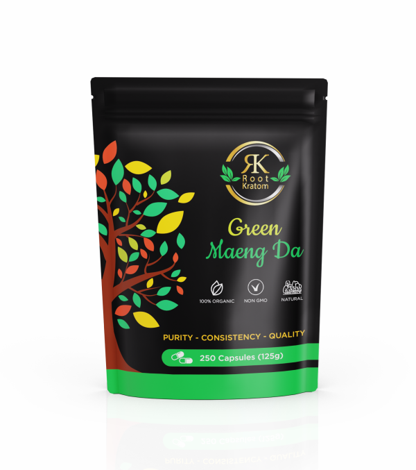 Root Kratom | Green Maeng Da – Balanced Kratom Capsules for Energy & Wellness | 250 Count