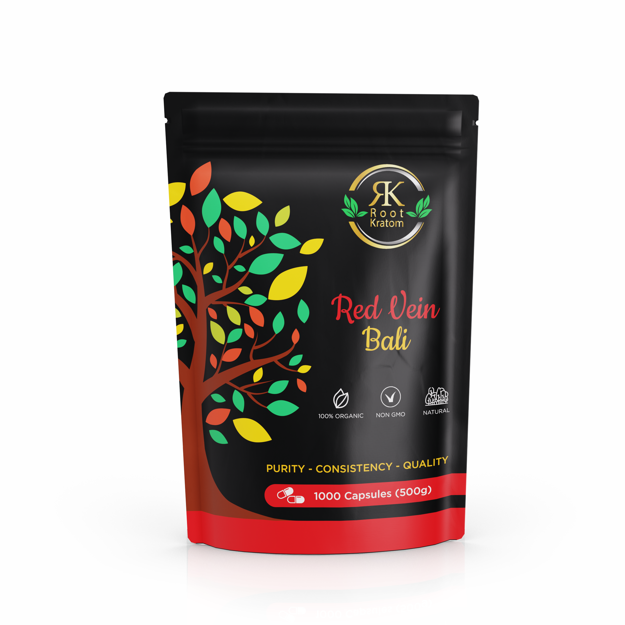 Root Kratom | Red Vein Bali – Bulk Kratom Capsules for Relaxation & Evening Use | 1000 Count