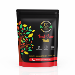 Root Kratom | Red Vein Bali – Relaxing Kratom Capsules for Calm & Relief | 250 Count